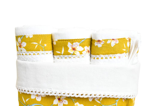 Amandier - Mustard ( Cordinated Basket of 6 Face Towels )