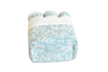 Ferns - Turquoise ( Cordinated Basket of 6 Face Towels )