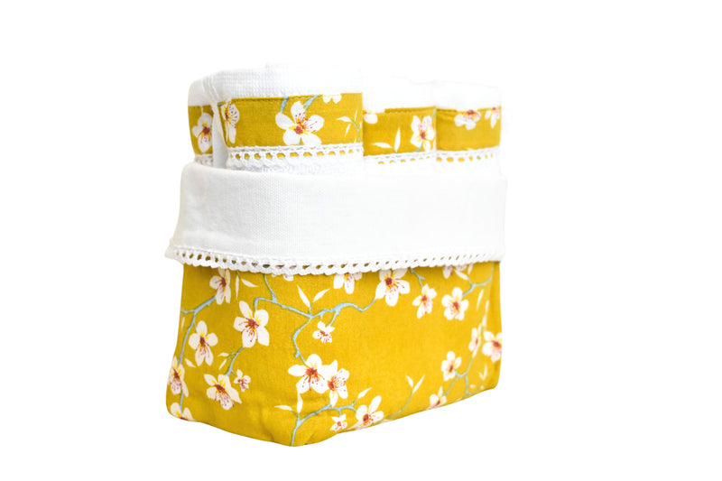Amandier - Mustard ( Cordinated Basket of 6 Face Towels )