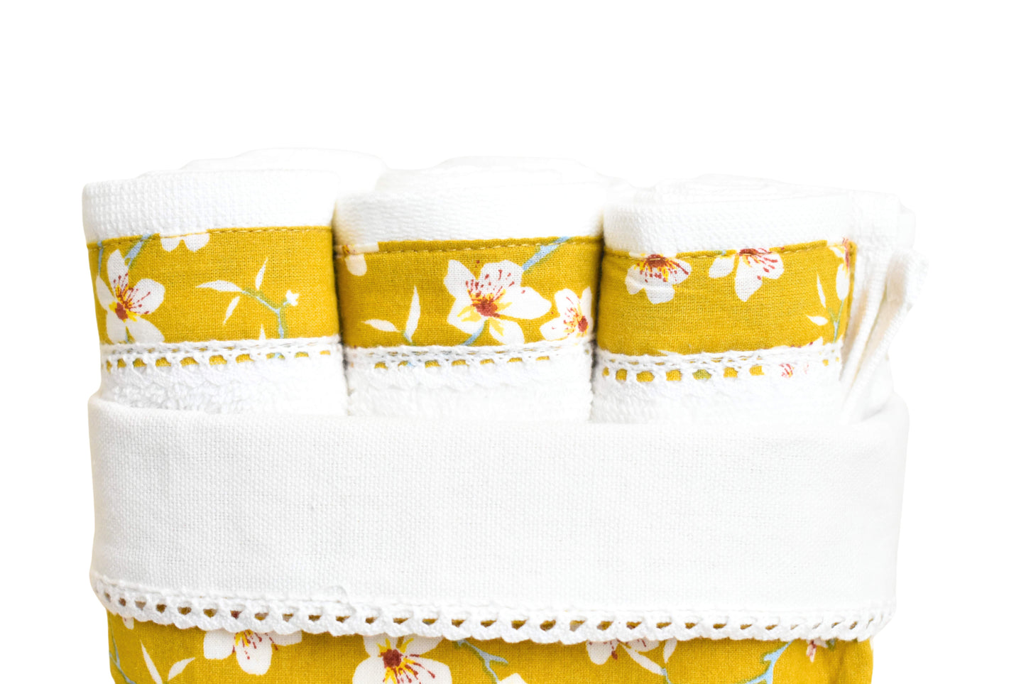 Amandier - Mustard ( Cordinated Basket of 6 Face Towels )