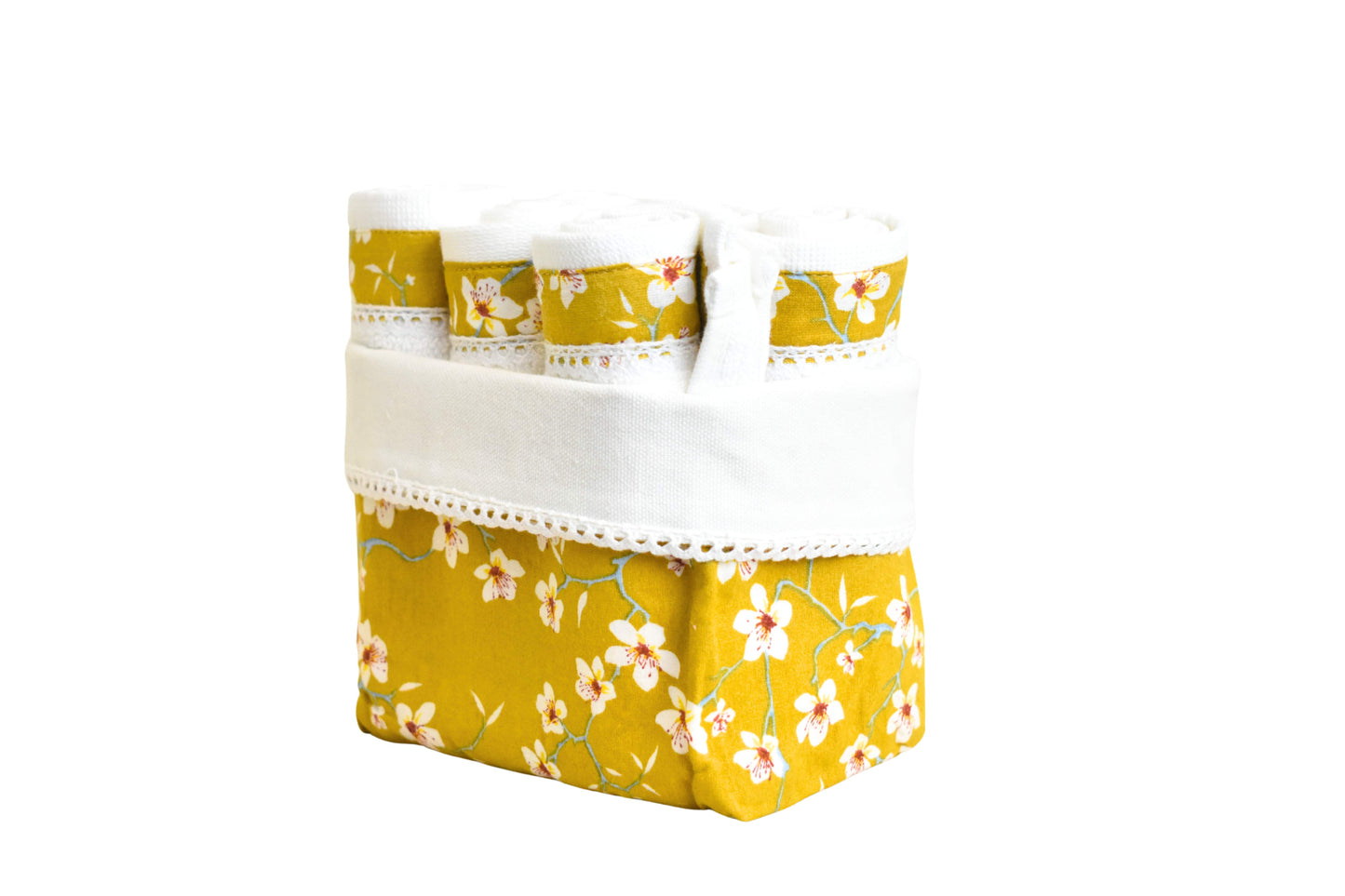 Amandier - Mustard ( Cordinated Basket of 6 Face Towels )