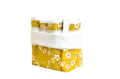 Amandier - Mustard ( Cordinated Basket of 6 Face Towels )