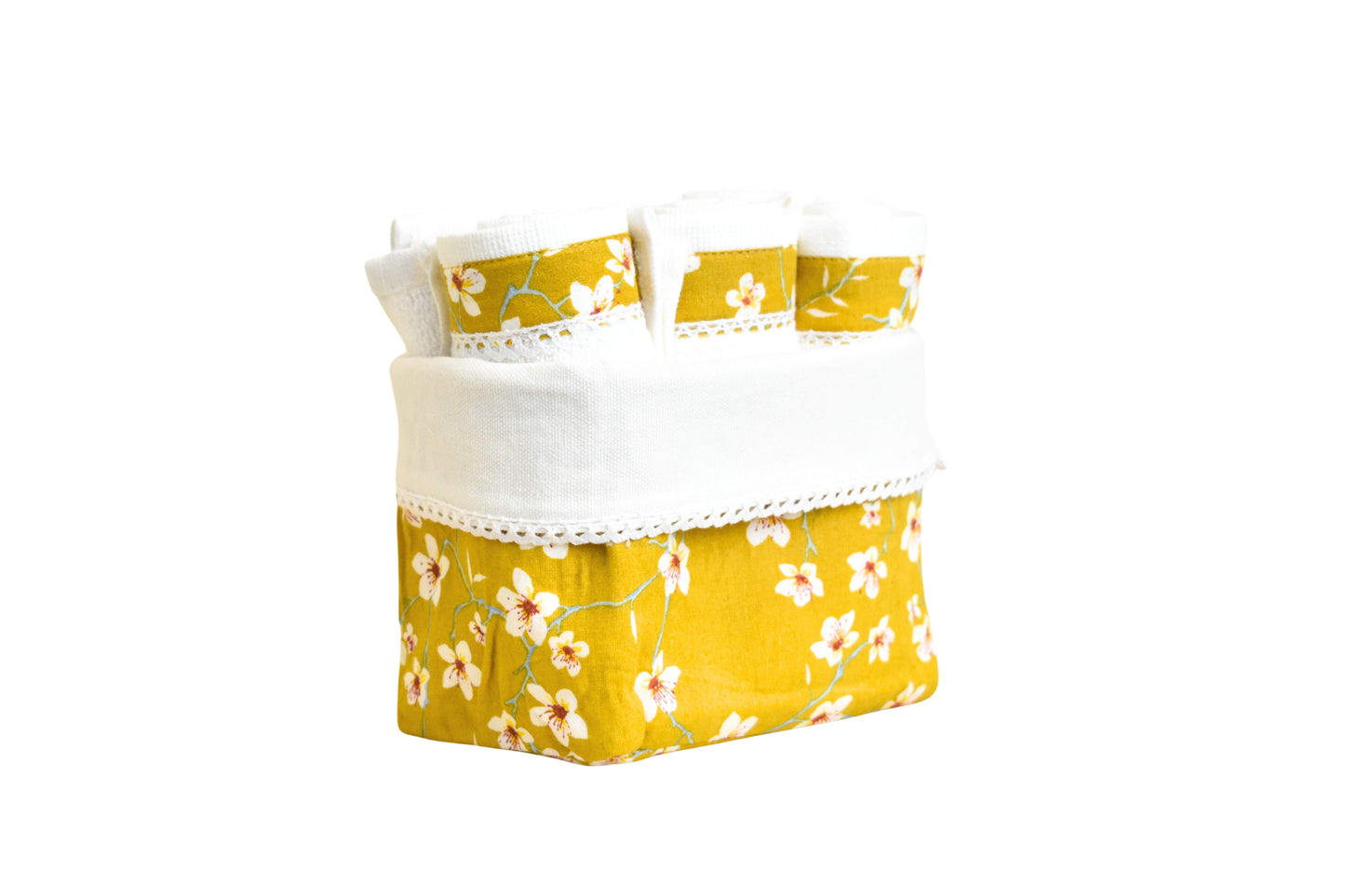 Amandier - Mustard ( Cordinated Basket of 6 Face Towels )