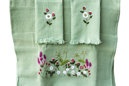 Towel Flora Olive