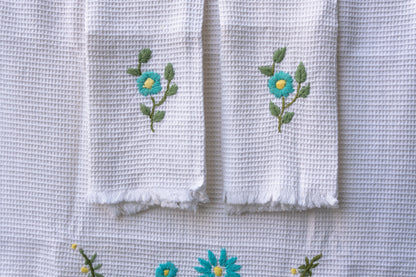 Towel Flora Aqua
