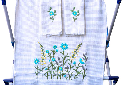 Towel Flora Aqua